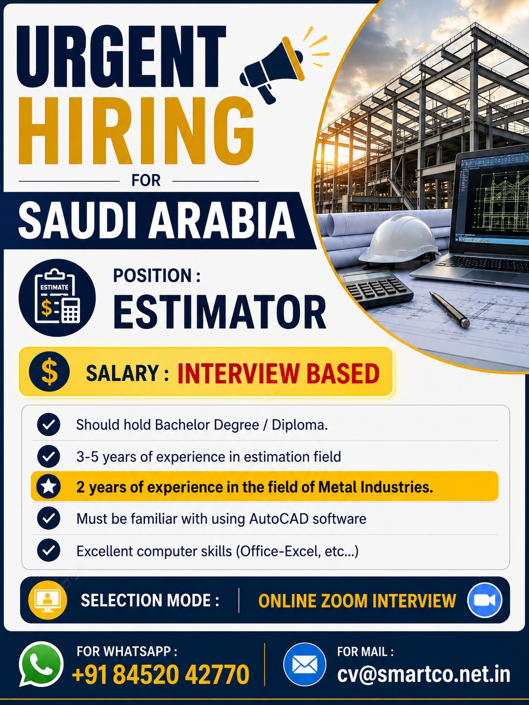 URGENT HIRING FOR SAUDI ARABIA 🇸🇦 — Smart Training &amp; Sourcing Co, SAUDI ARABIA, SAUDI ARABIA