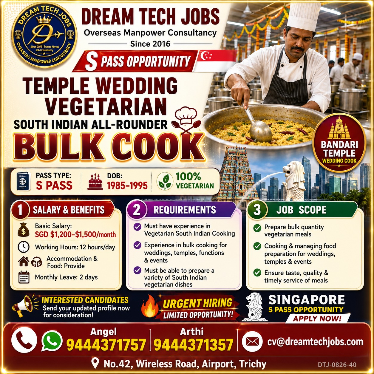 Temple Wedding Vegetarian South Indian All-Rounder Bulk Cook