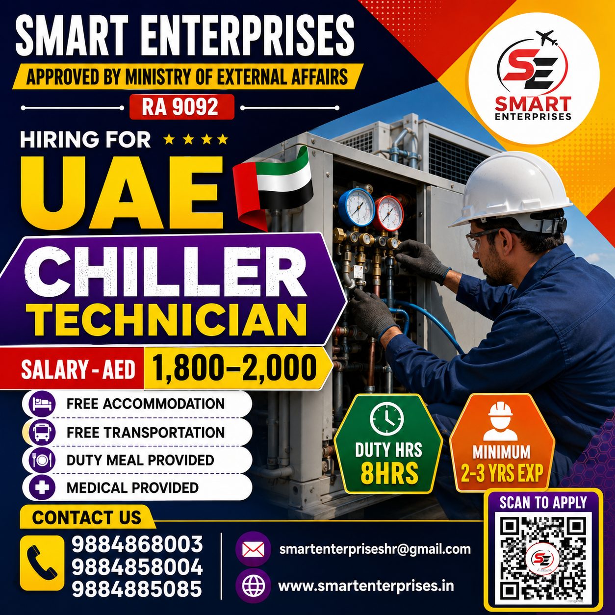 HIRING FOR CHILLER TECHNICIAN
