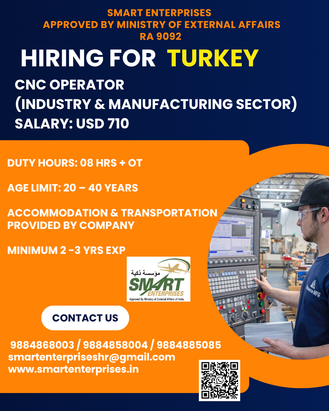 CNC Operator (Industry & Manufacturing Sector)