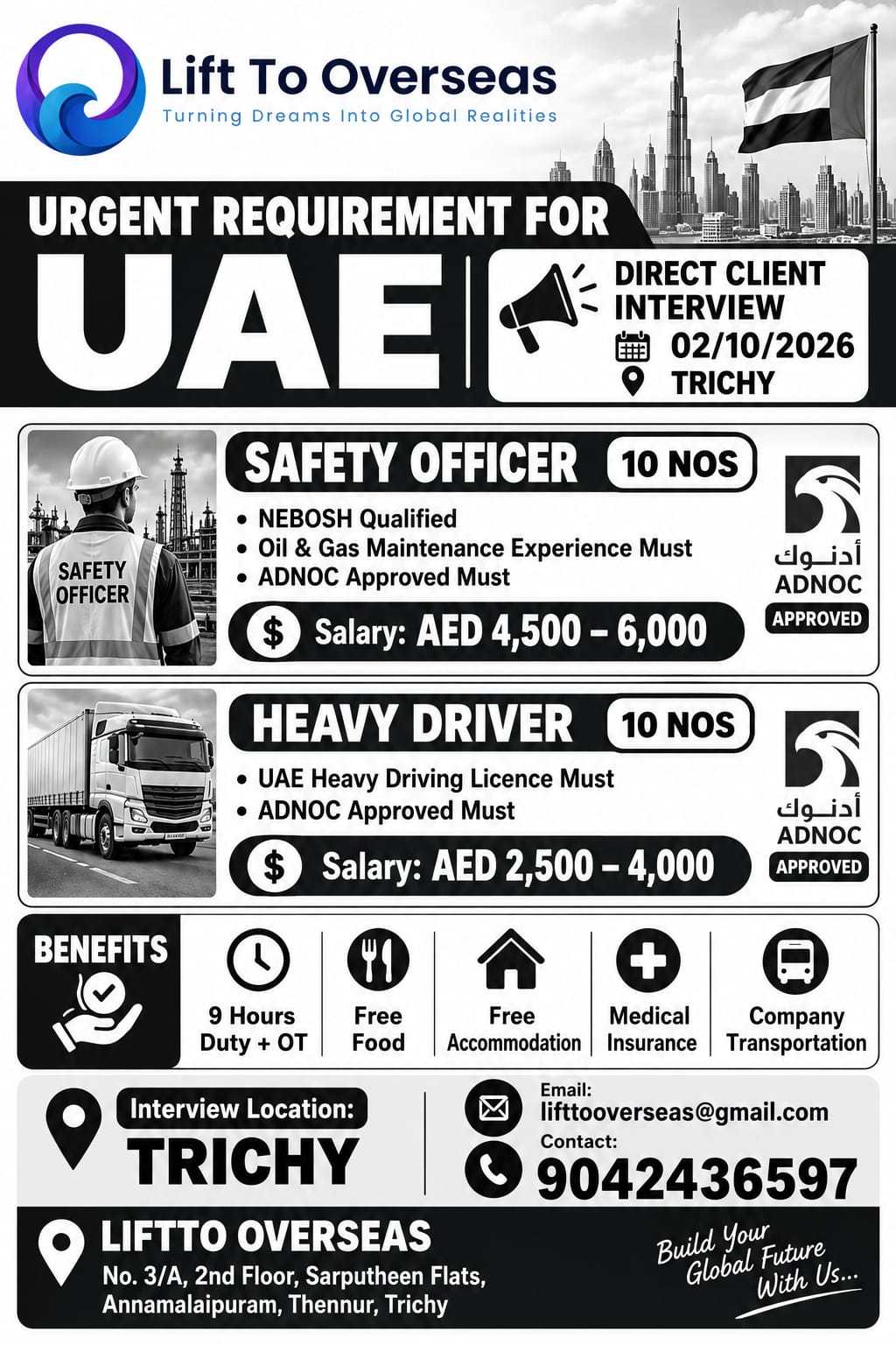 SAFETY OFFICER, HEAVY DRIVER