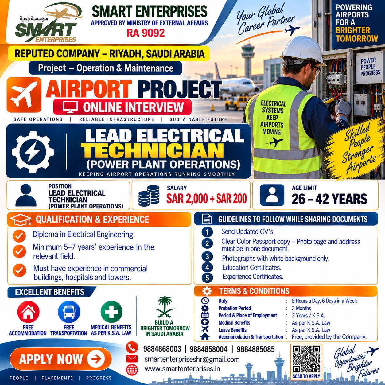 LEAD ELECTRICAL TECHNICIAN – POWER PLANT OPERATIONS