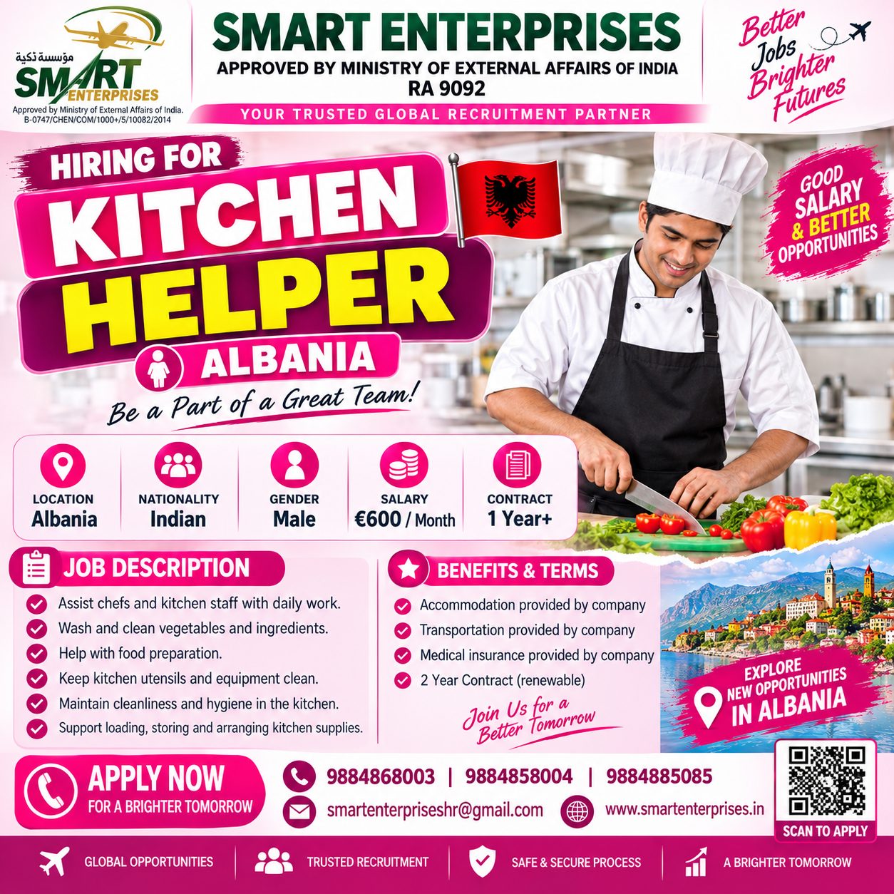 KITCHEN HELPER ALBANIA