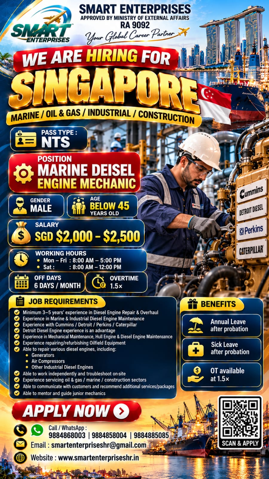 MARINE DIESEL ENGINE MECHANIC