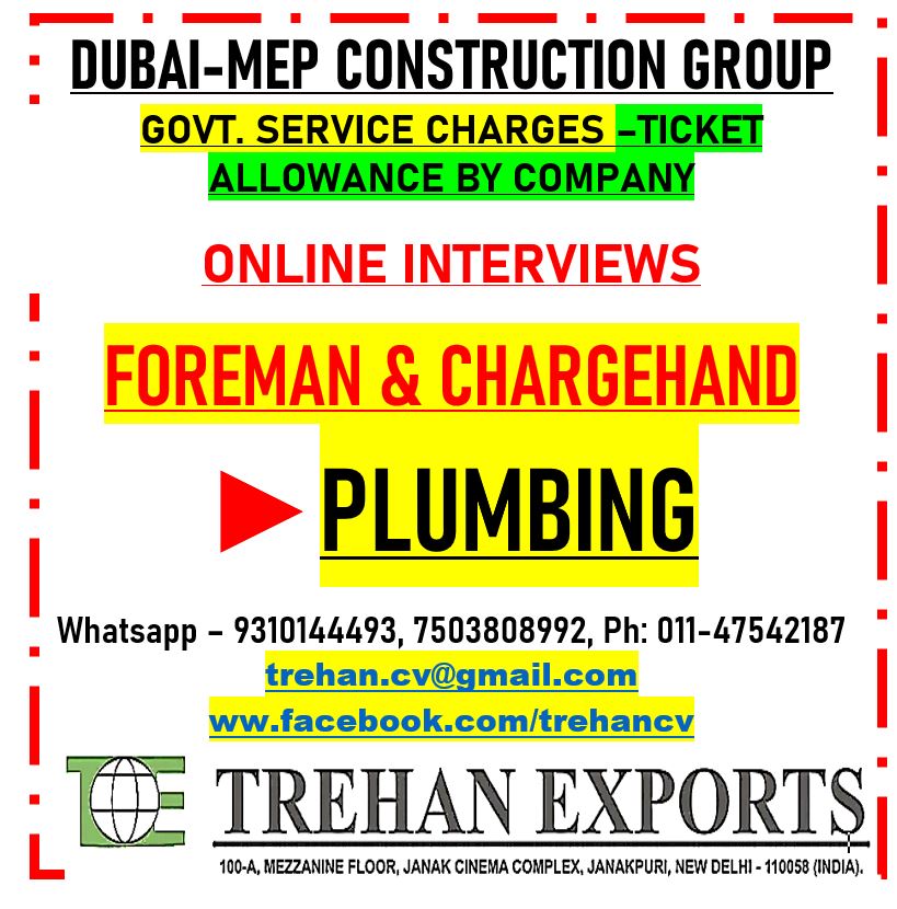 Foreman & Chargehand - Plumbing