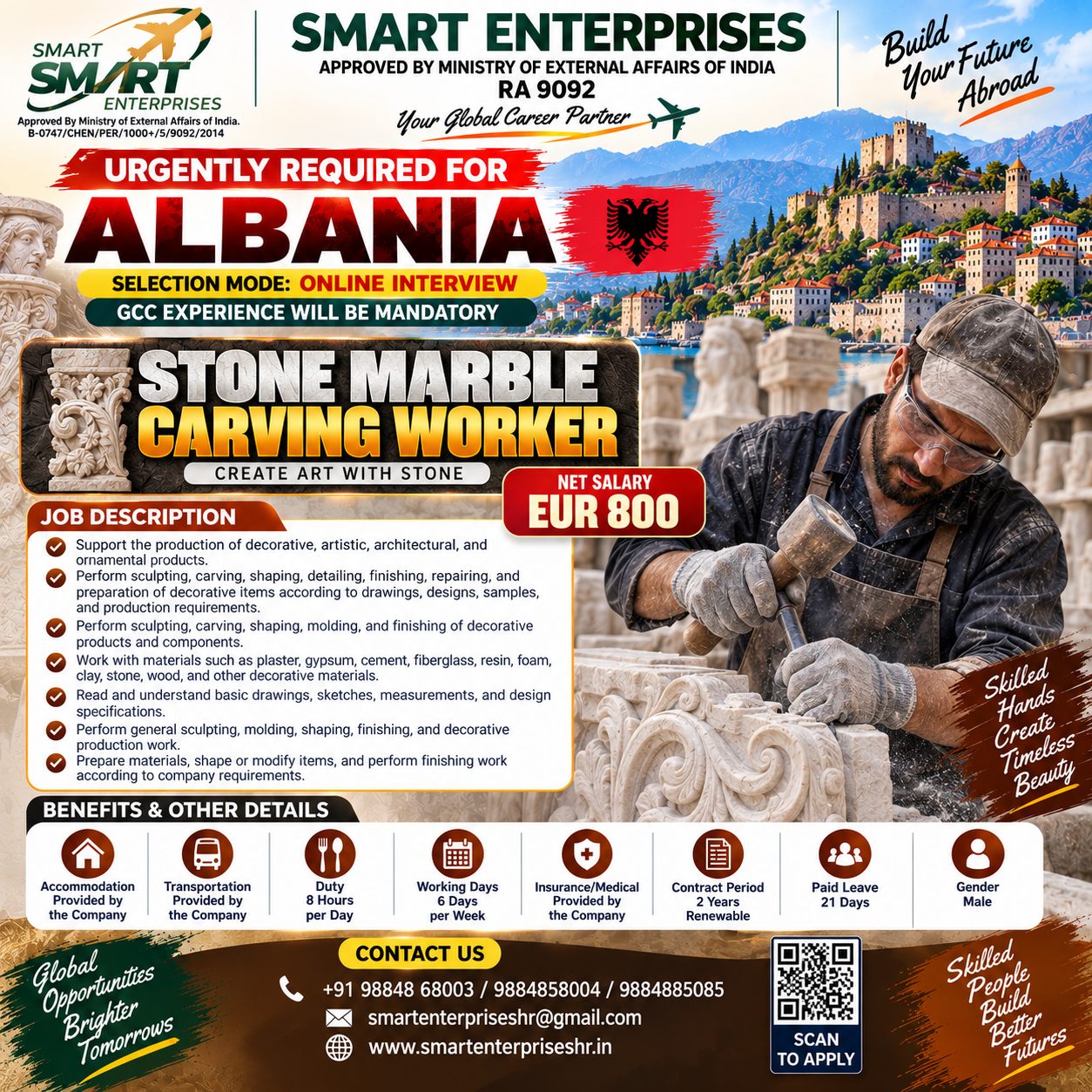 STONE MARBLE CARVING WORKER