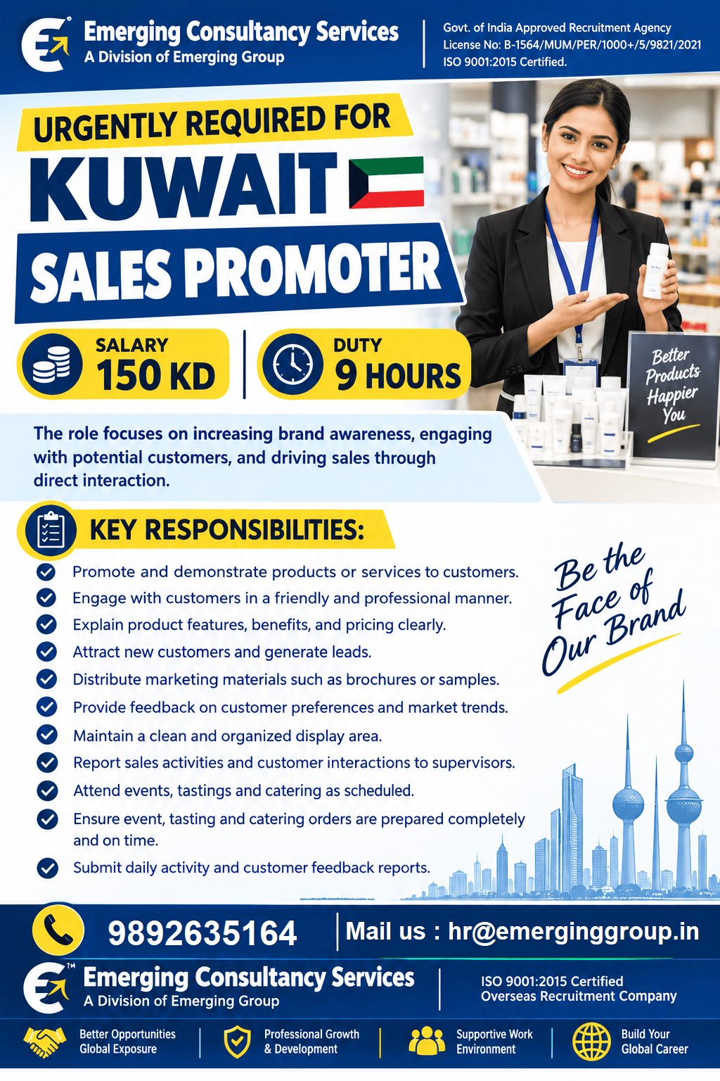 Urgent Hiring for Kuwait: Sales Promoter