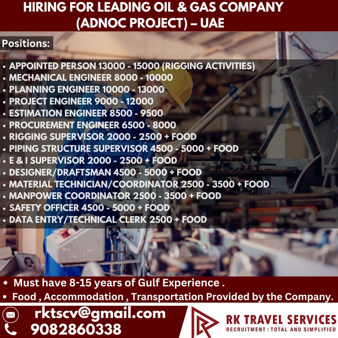 ADNOC Project – UAE — RK Travel Services, UAE, UAE