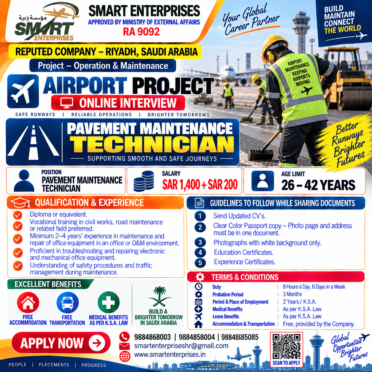 PAVEMENT MAINTENANCE TECHNICIAN SAUDI ARABIA