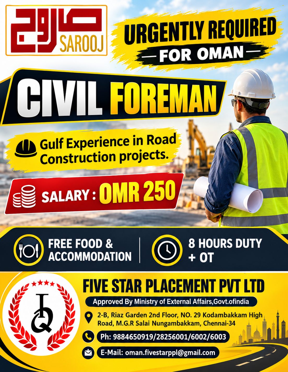 URGENTLY REQUIRED FOR OMAN