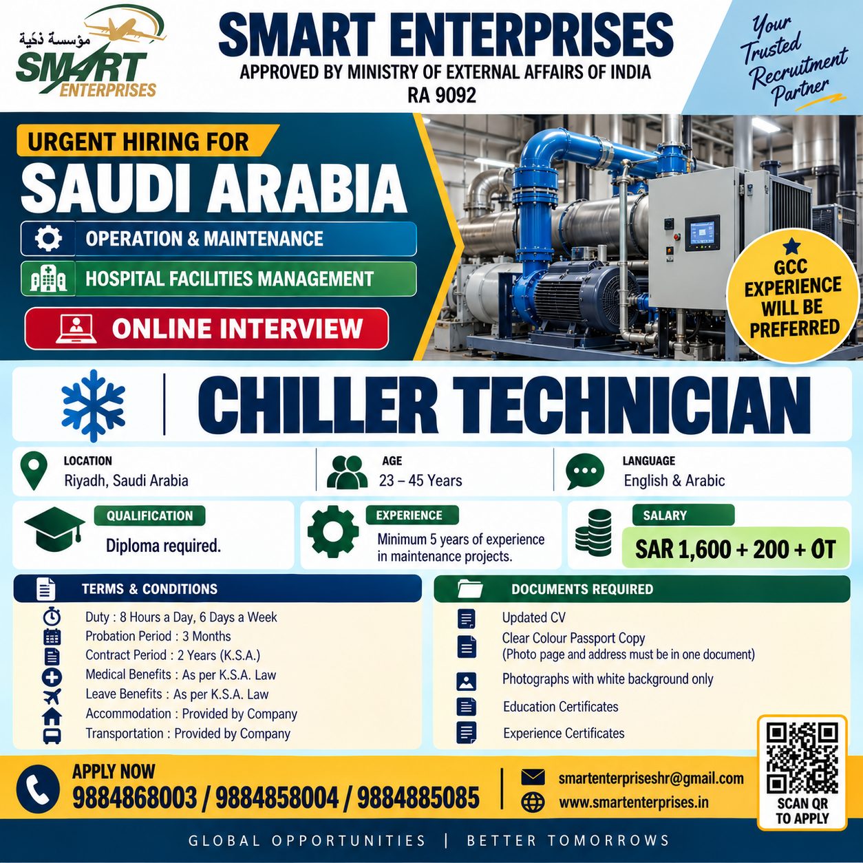 Chiller Technician saudi arabia