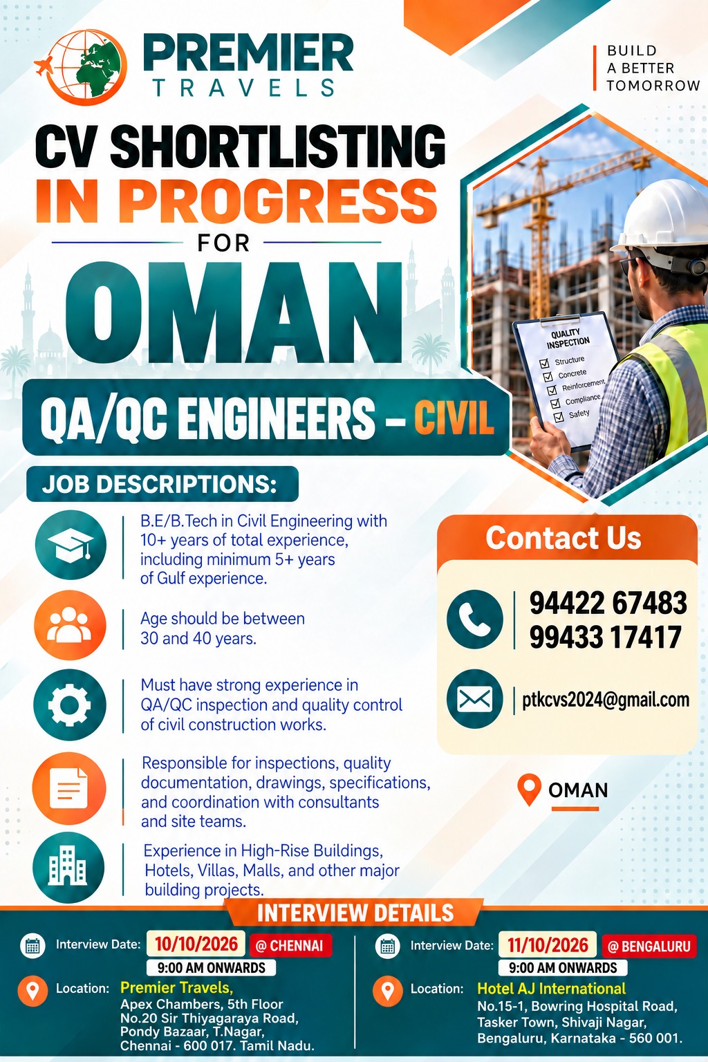 QA/QC Engineers - Civil