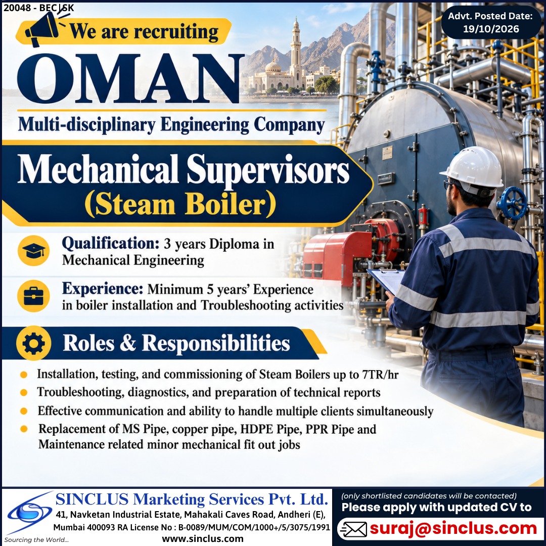 Mechanical Supervisor (Steam Boiler)