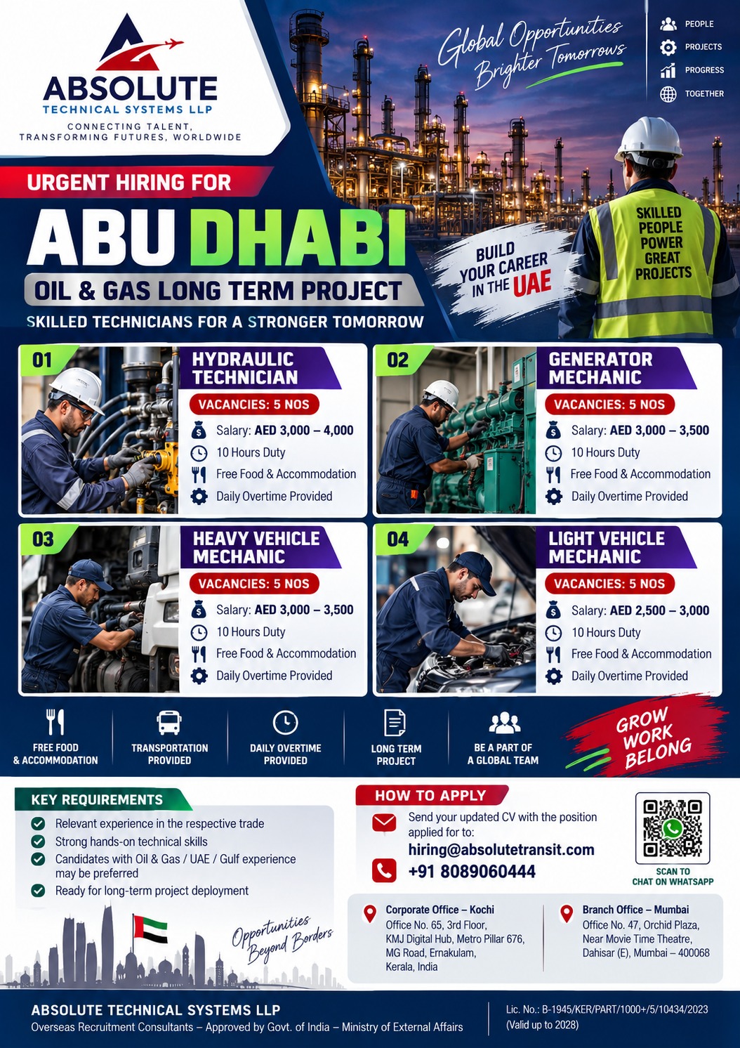 Abu Dhabi Oil & Gas Long Term Project — Absolute Technical Systems LLP, United Arab Emirates, United Arab Emirates