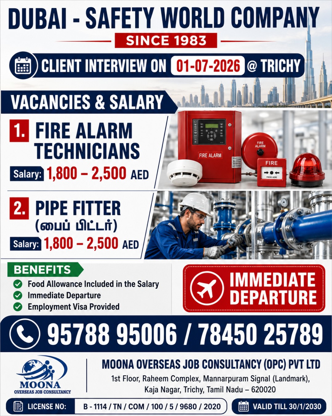 FIRE ALARM TECHNICIANS,PIPE FITTER
