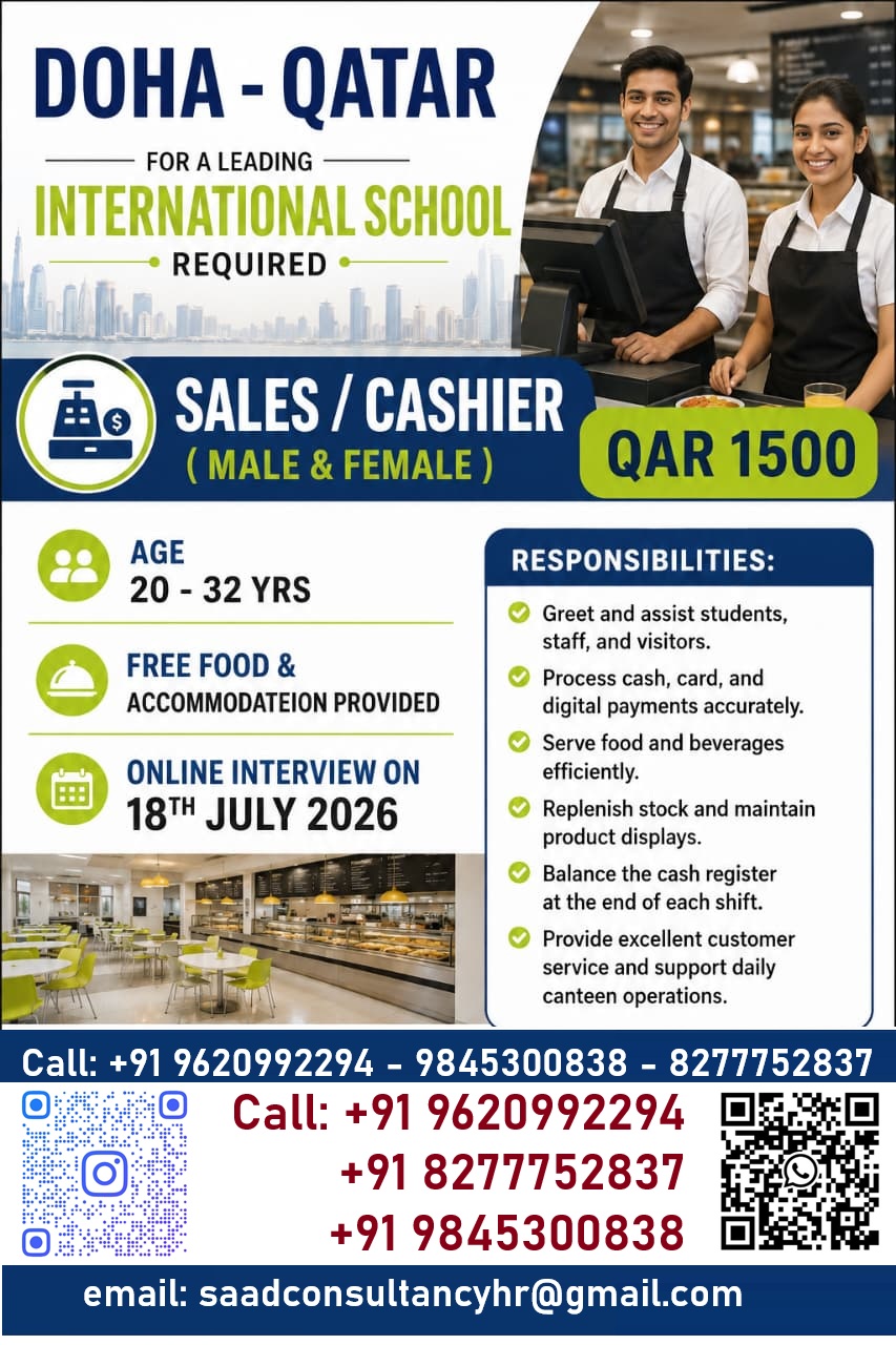 HIRING FOR QATAR — SAAD CONSULTANCY, QATAR, QATAR