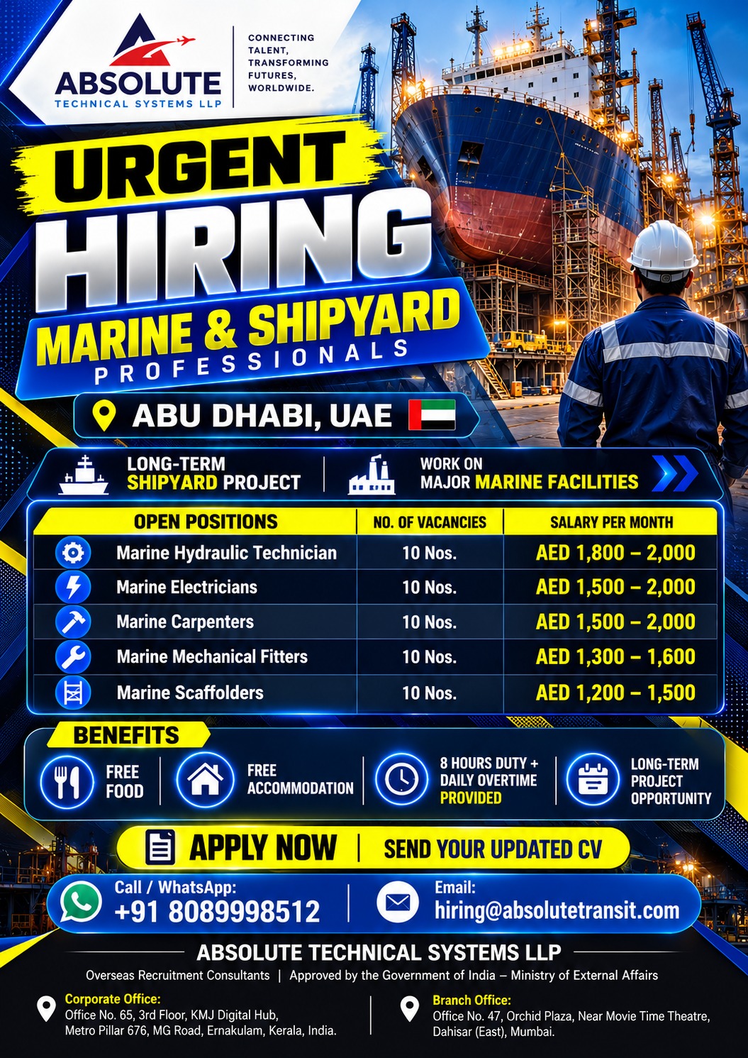 Marine & Shipyard Professionals — Absolute Technical Systems LLP, United Arab Emirates, United Arab Emirates