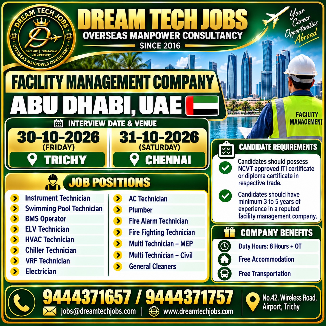 Facility Management Company Recruitment
