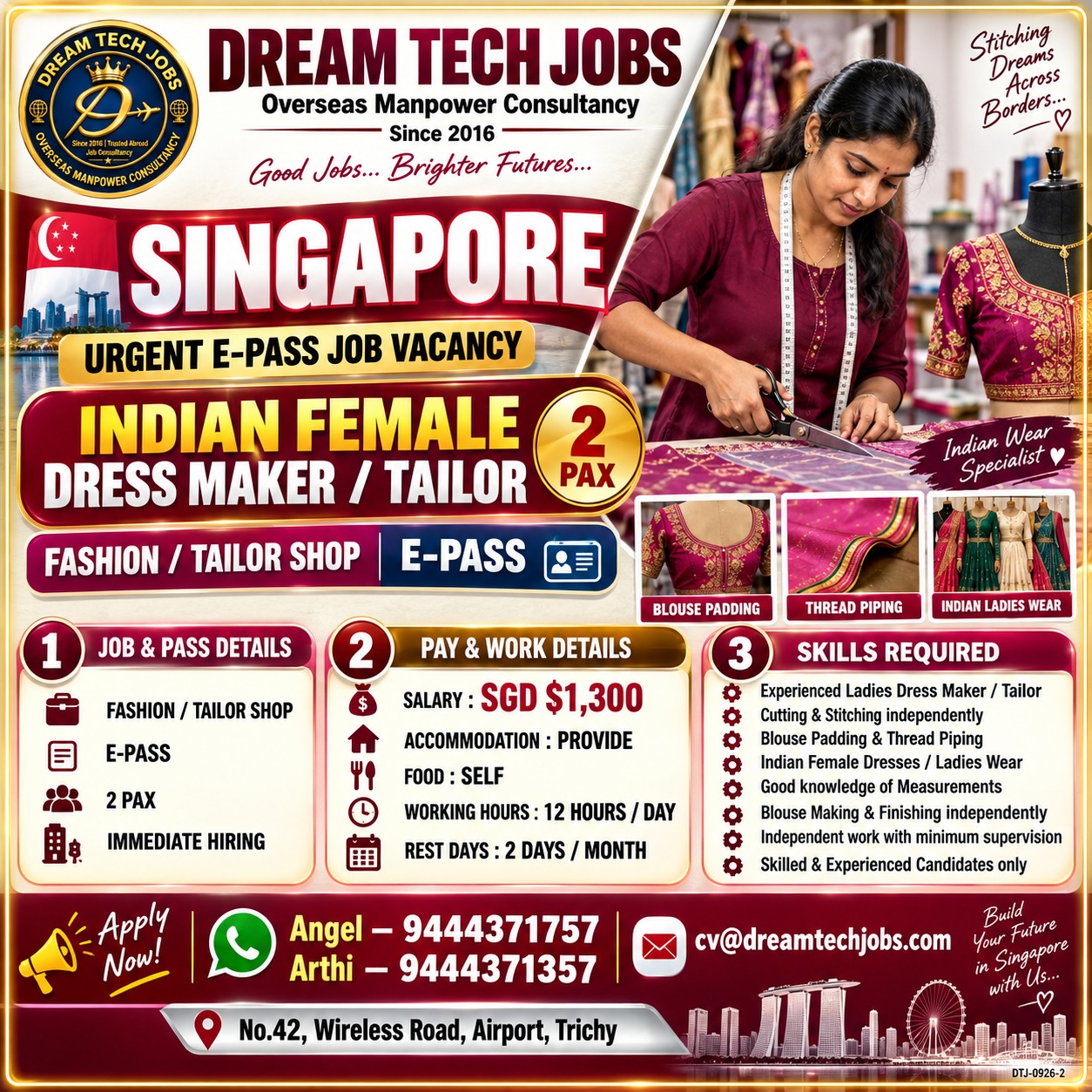 Indian Female Dress Maker / Tailor