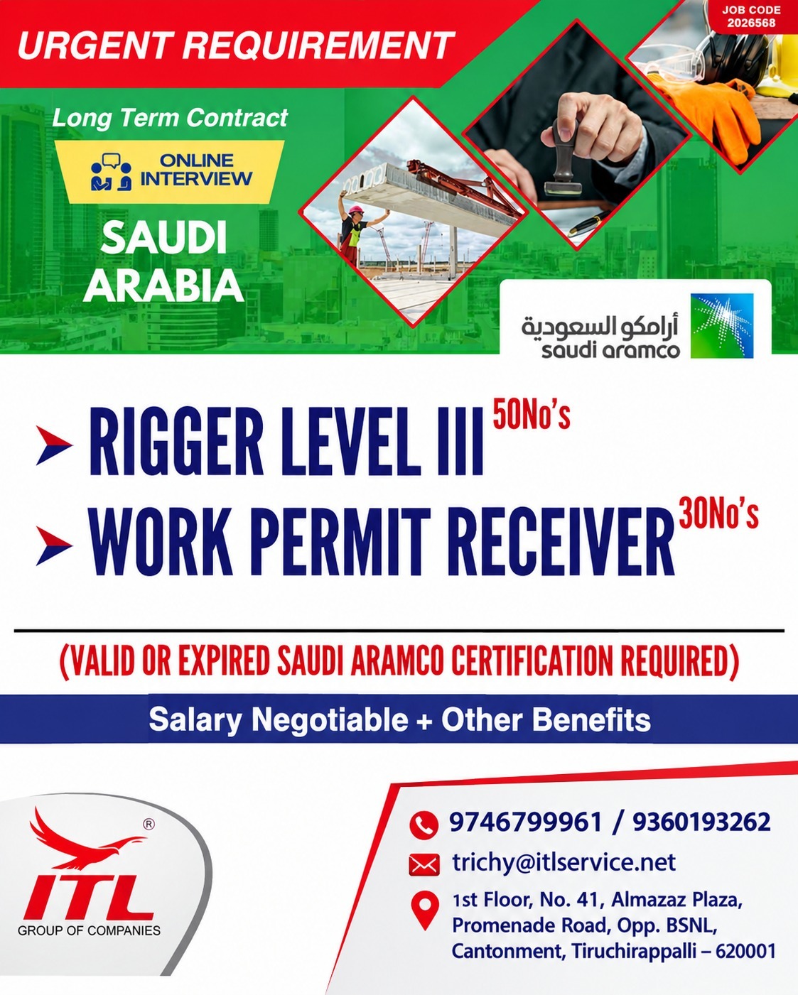 Rigger Level III / Work Permit Receiver