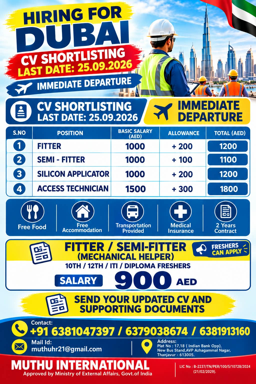Hiring for Dubai - Multiple Positions1