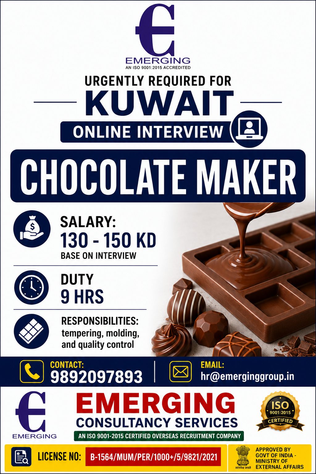URGENTLY REQUIRED FOR FMCG COMPANY IN KUWAIT