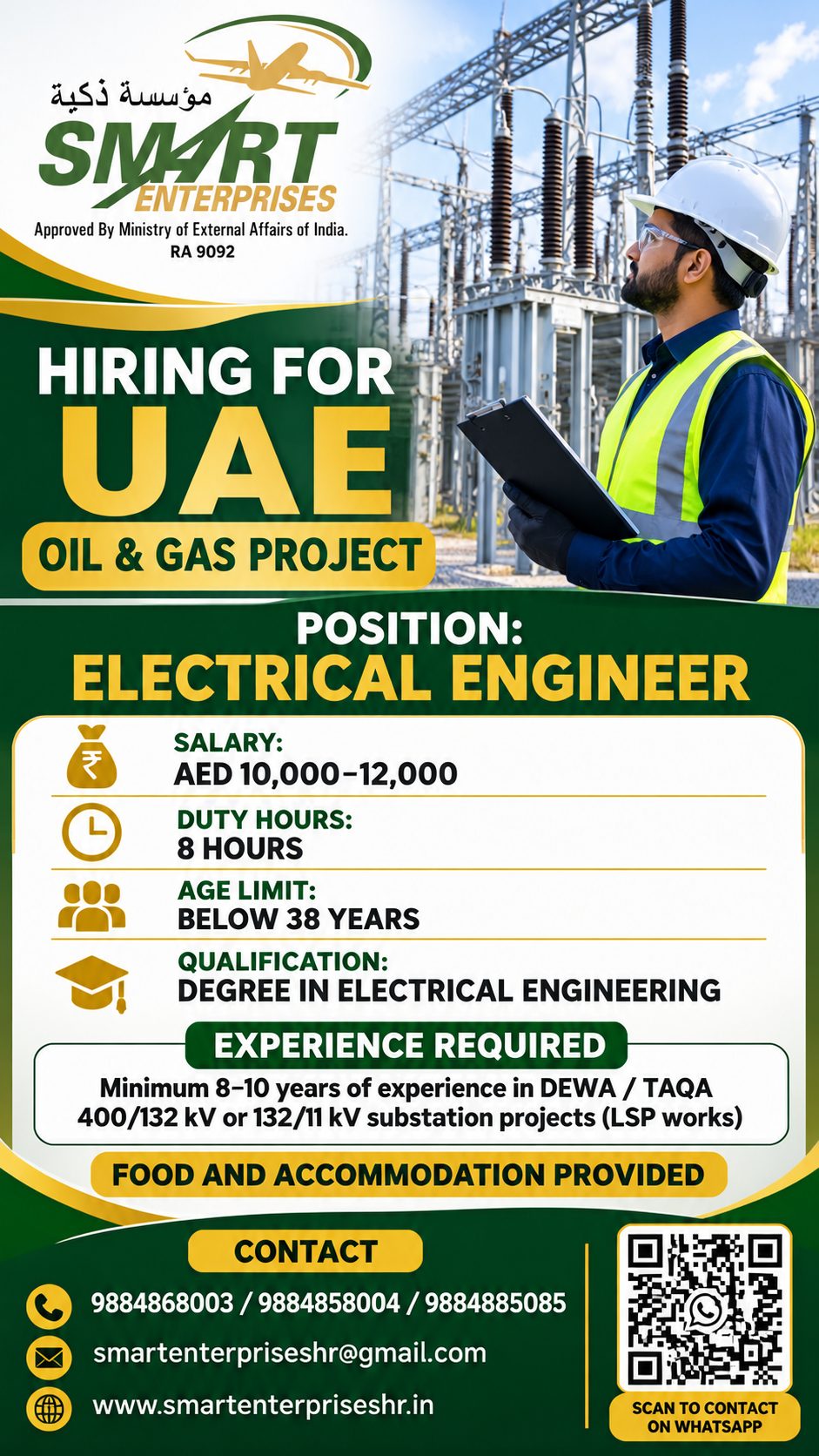 REQUIRES ELECTRICAL ENGINEER