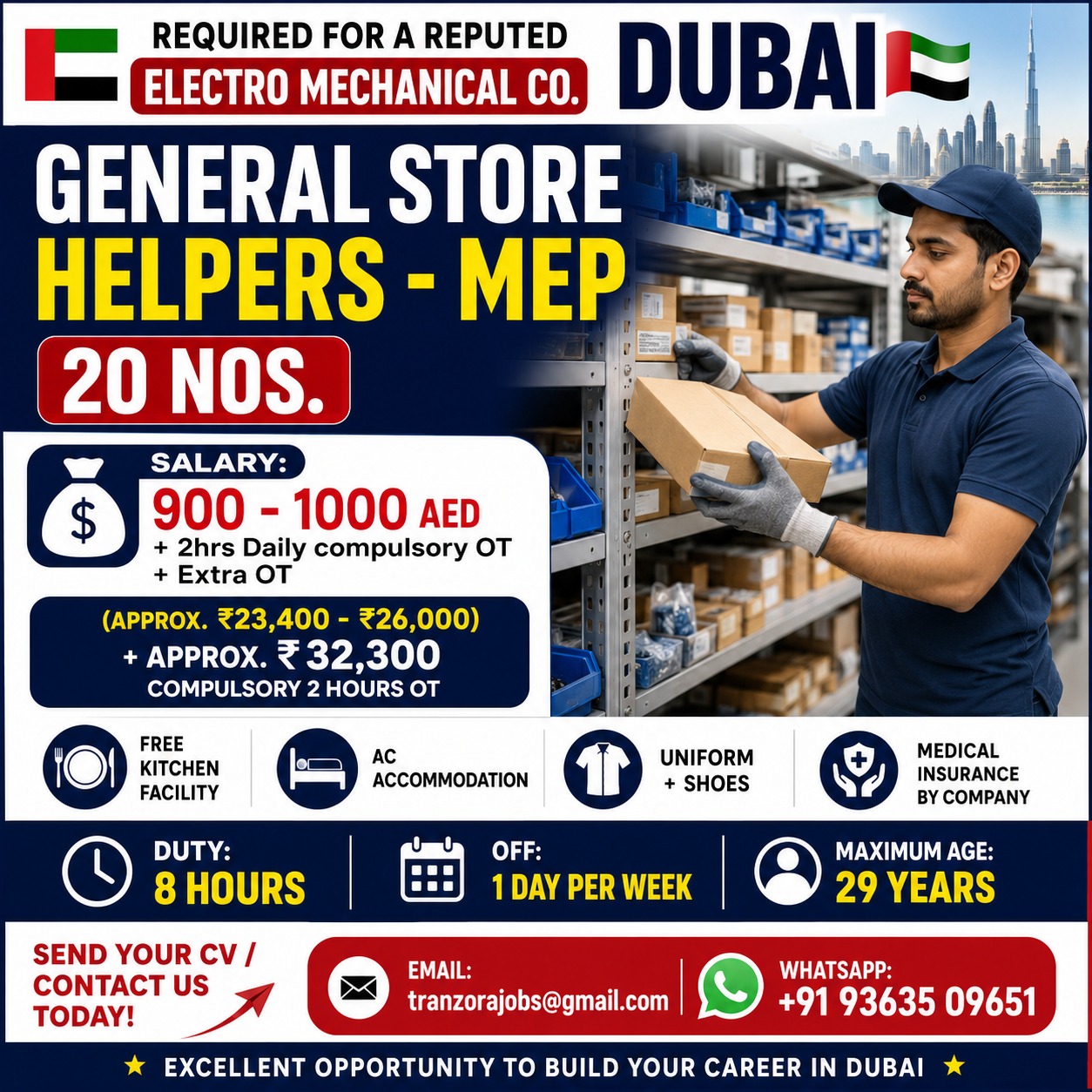 MEP STORE ASSISTANT — selvakumar, DUBAI, DUBAI
