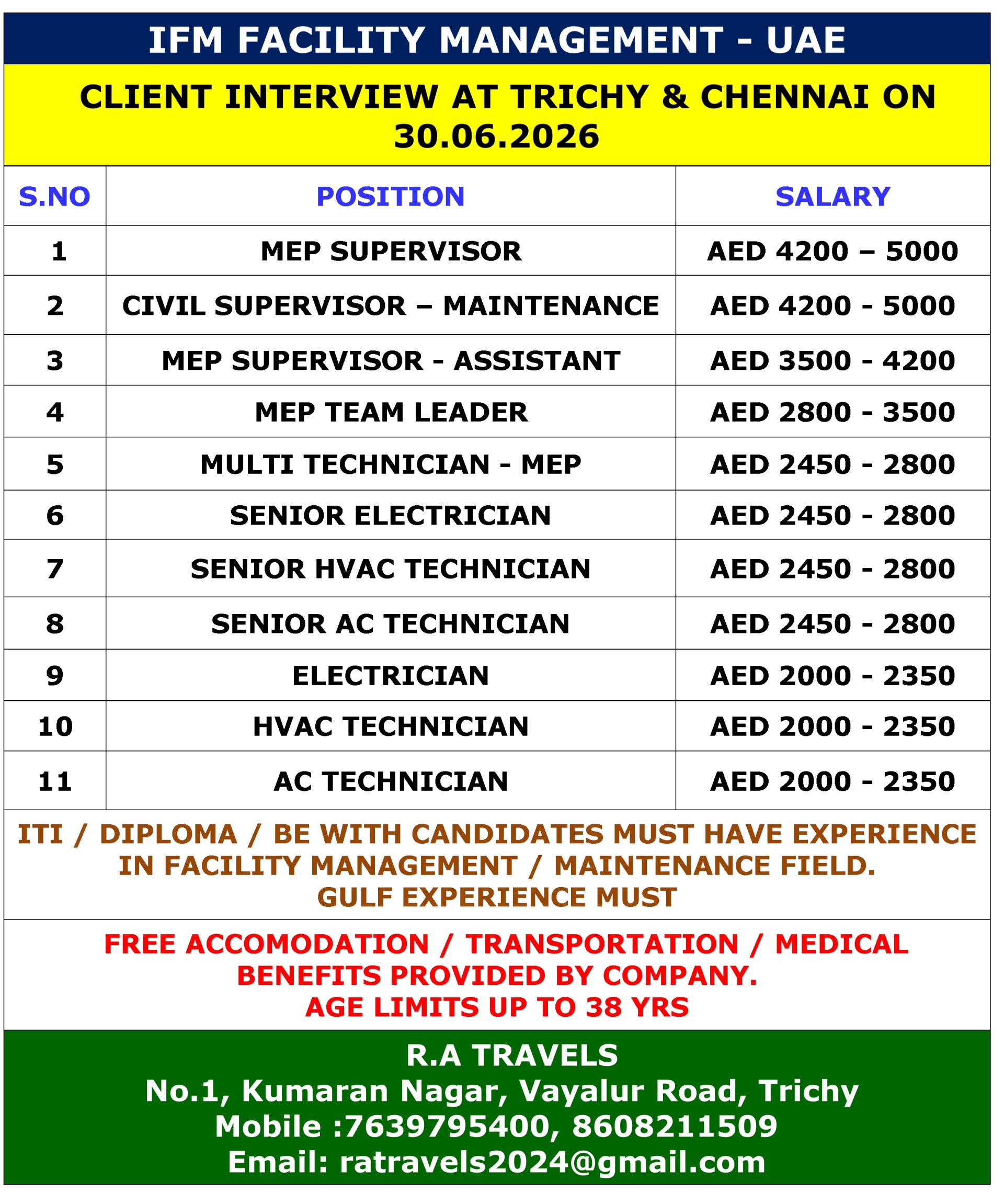 IFM FACILITY MANAGEMENT DUBAI — R.A Travels, dubai, dubai