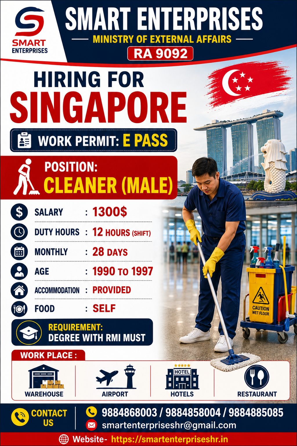 CLEANERS (MALE)