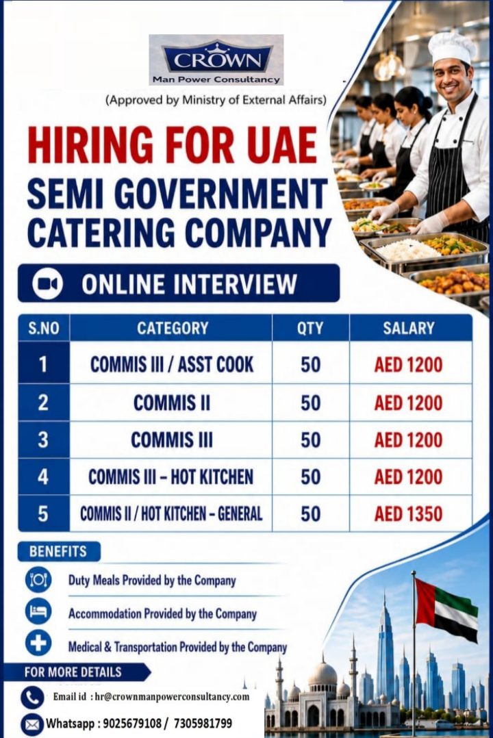 Urgent recurtiement for UAE