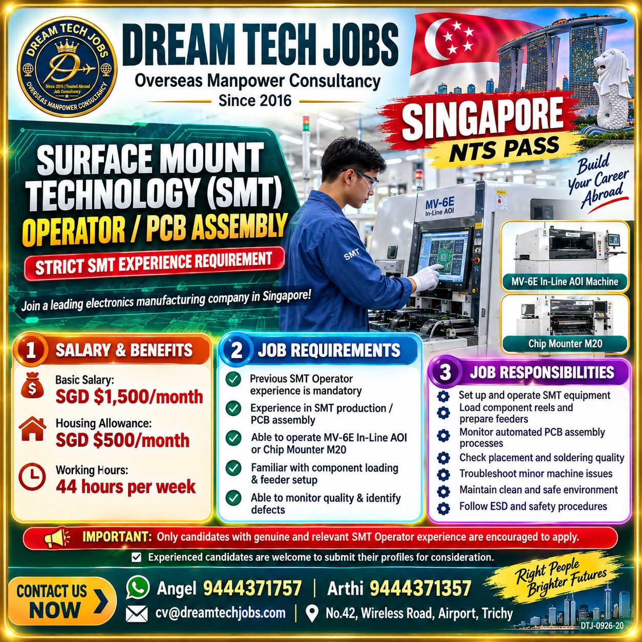 Surface Mount Technology (SMT) Operator / PCB Assembly