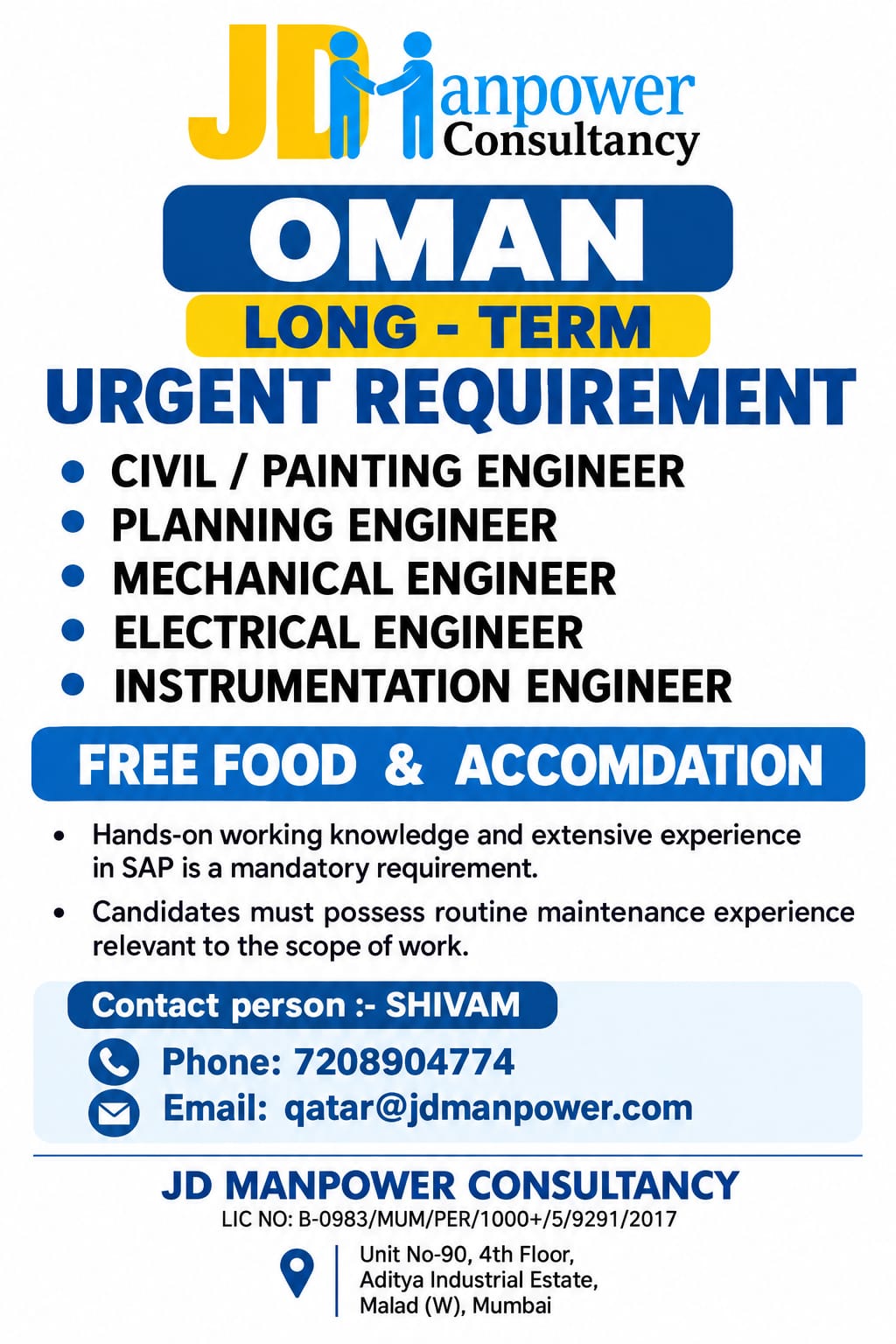 OMAN LONG TERM — JD Manpower Consultancy, OMAN