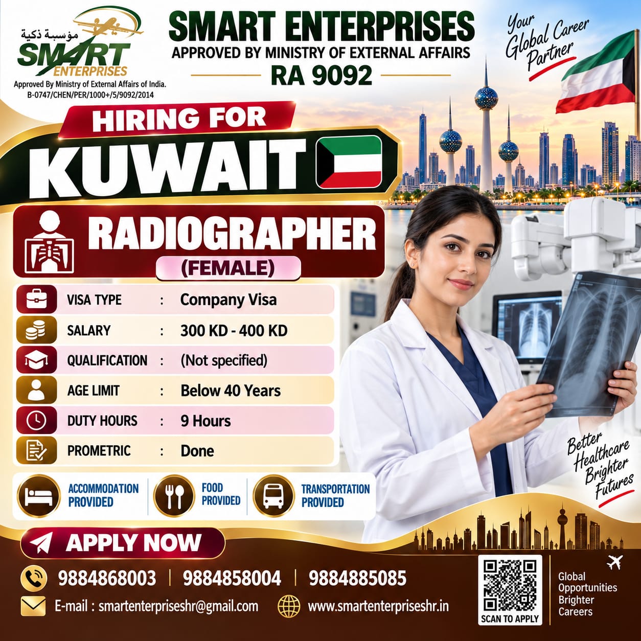 FEMALE RADIOGRAPHER