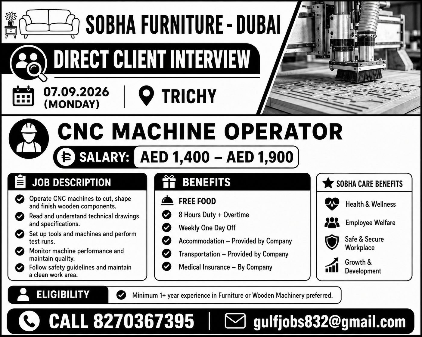 CNC Machine Operator..... — VG TRAVELS, United Arab Emirates