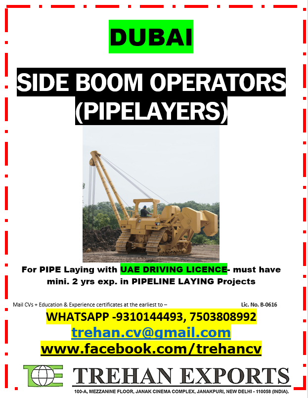 Side Boom Operators (Pipelayers)
