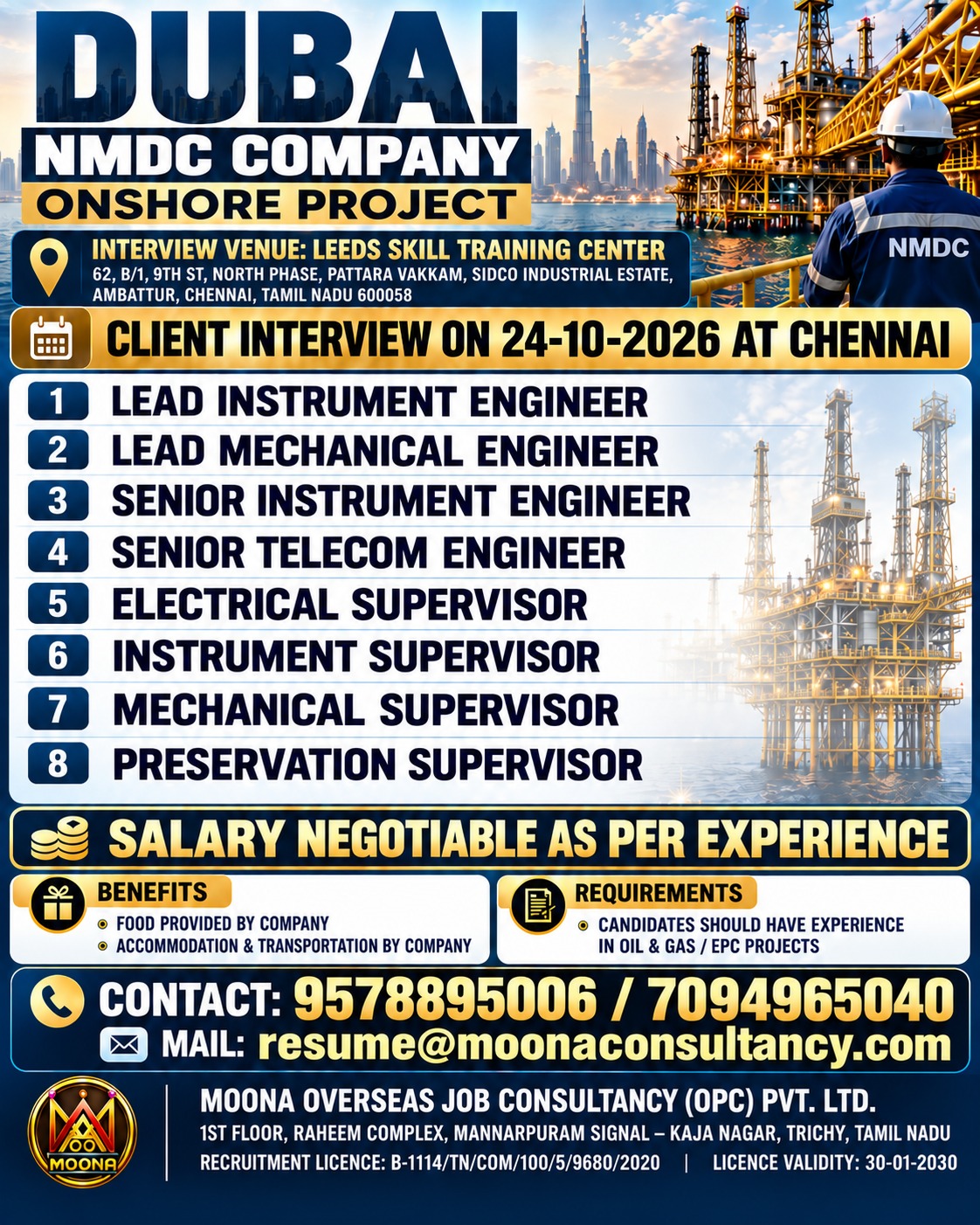 Dubai NMDC Company Onshore Project
