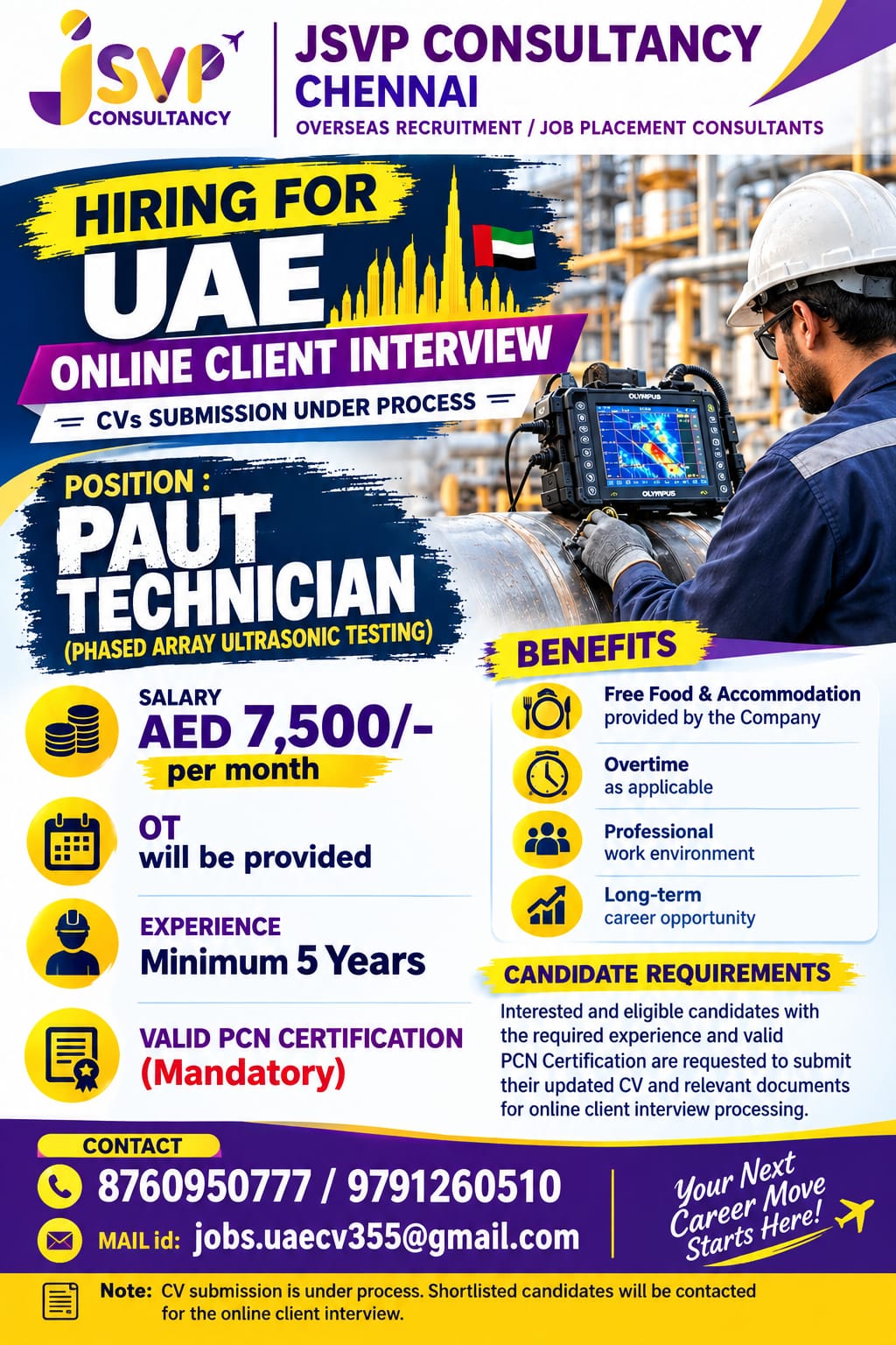 PAUT Technician (Phased Array Ultrasonic Testing)