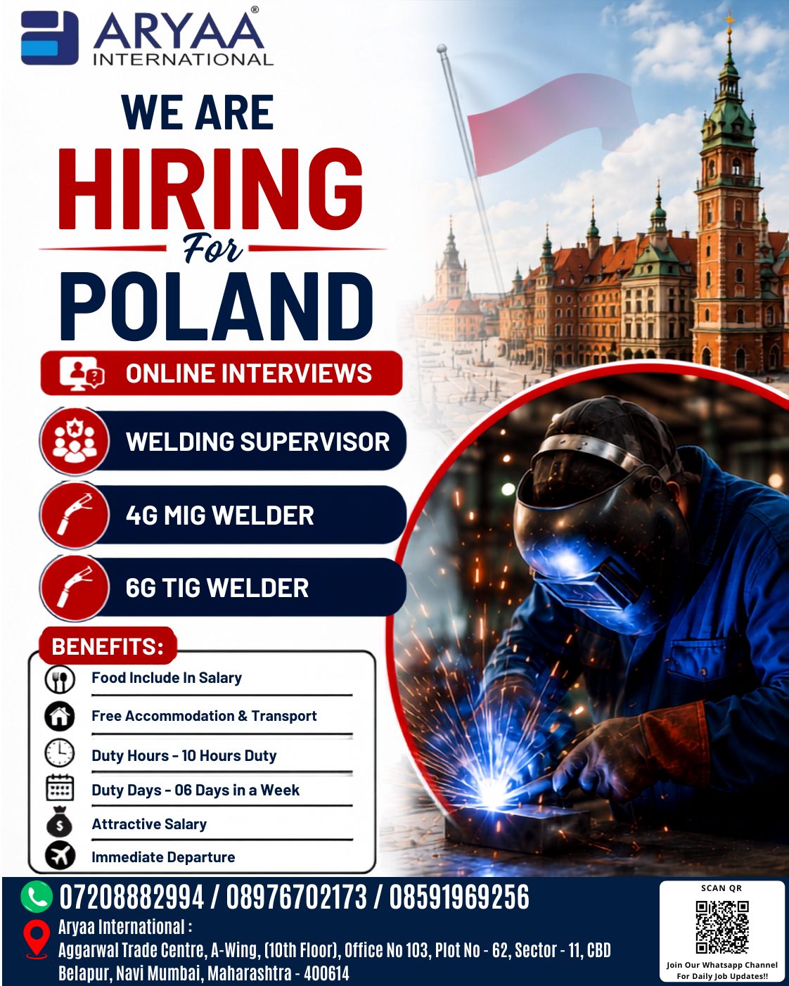 Welding Positions in Poland — Aryaa International, Poland, Poland