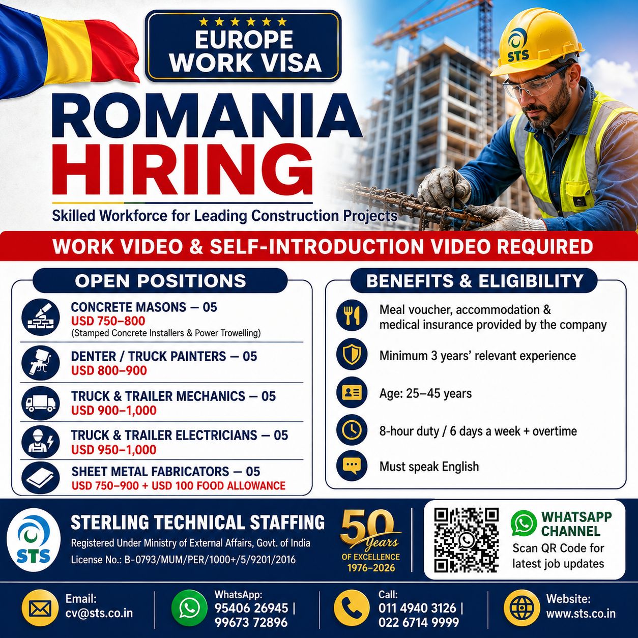LEADING CONSTRUCTION — Sterling Technical Staffing, Mumbai, India, India