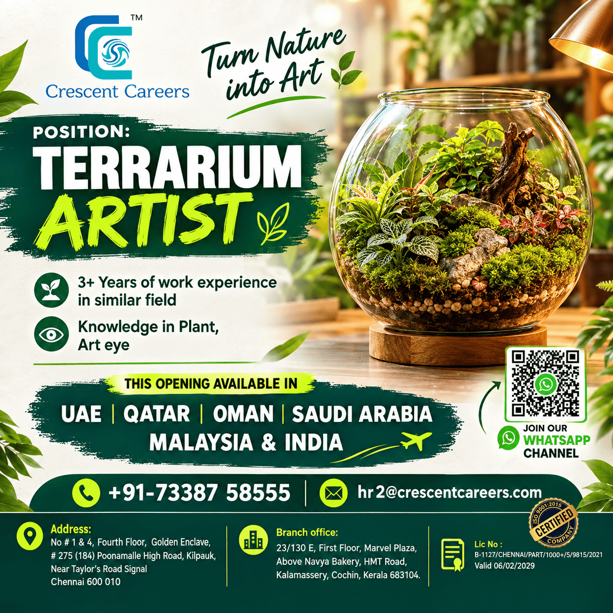 Terrarium Artist — Crescent Careers, Multiple, Multiple
