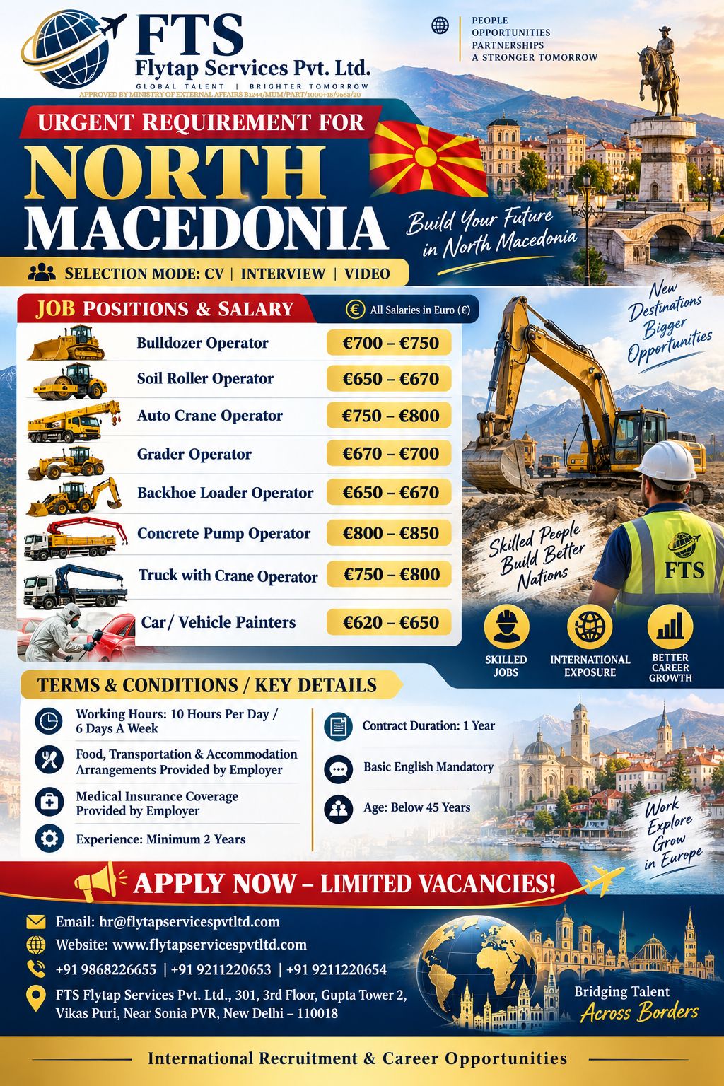 Urgent Requirement for North Macedonia