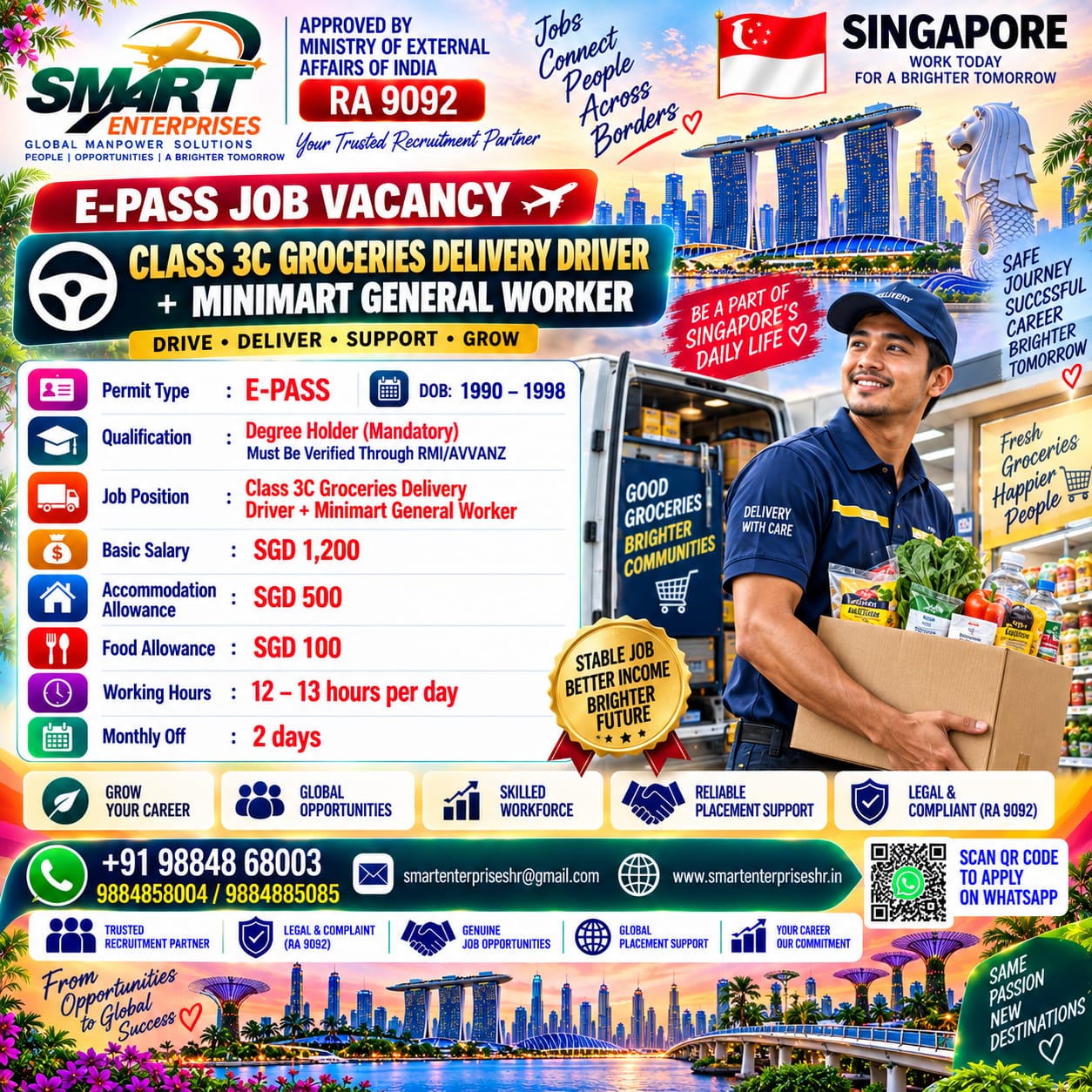 CLASS 3C GROCERIES DELIVERY DRIVER