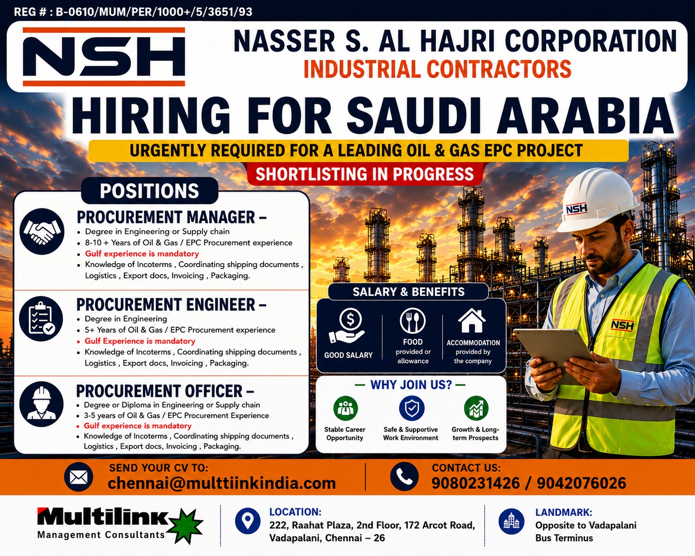 Oil & Gas EPC Project Recruitment