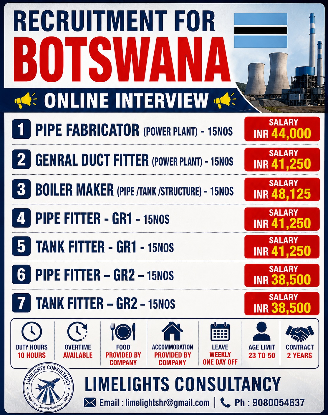 Recruitment for Botswana - Online Interview — Limelights consultant, Botswana, Botswana