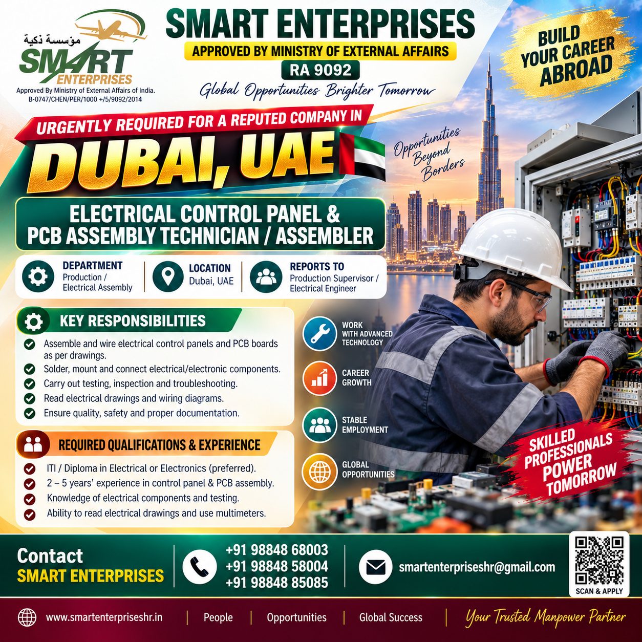 ELECTRICAL CONTROL PANEL & PCB ASSEMBLY TECHNICIAN / ASSEMBLER