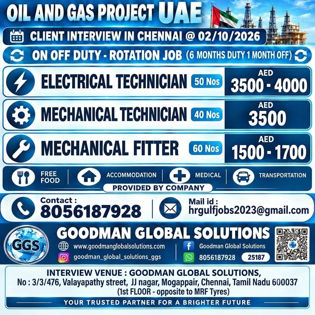Oil and Gas Project - Direct Client Interview — GOODMAN GLOBAL SOLUTIONS, UAE, UAE