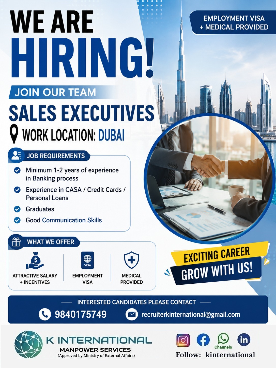Sales Executives — K International, United Arab Emirates