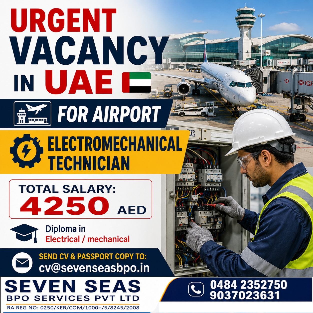 ELECTRO MECHANICAL TECHNICIAN — Seven Seas BPO Services (P) Ltd, KUWAIT, KUWAIT
