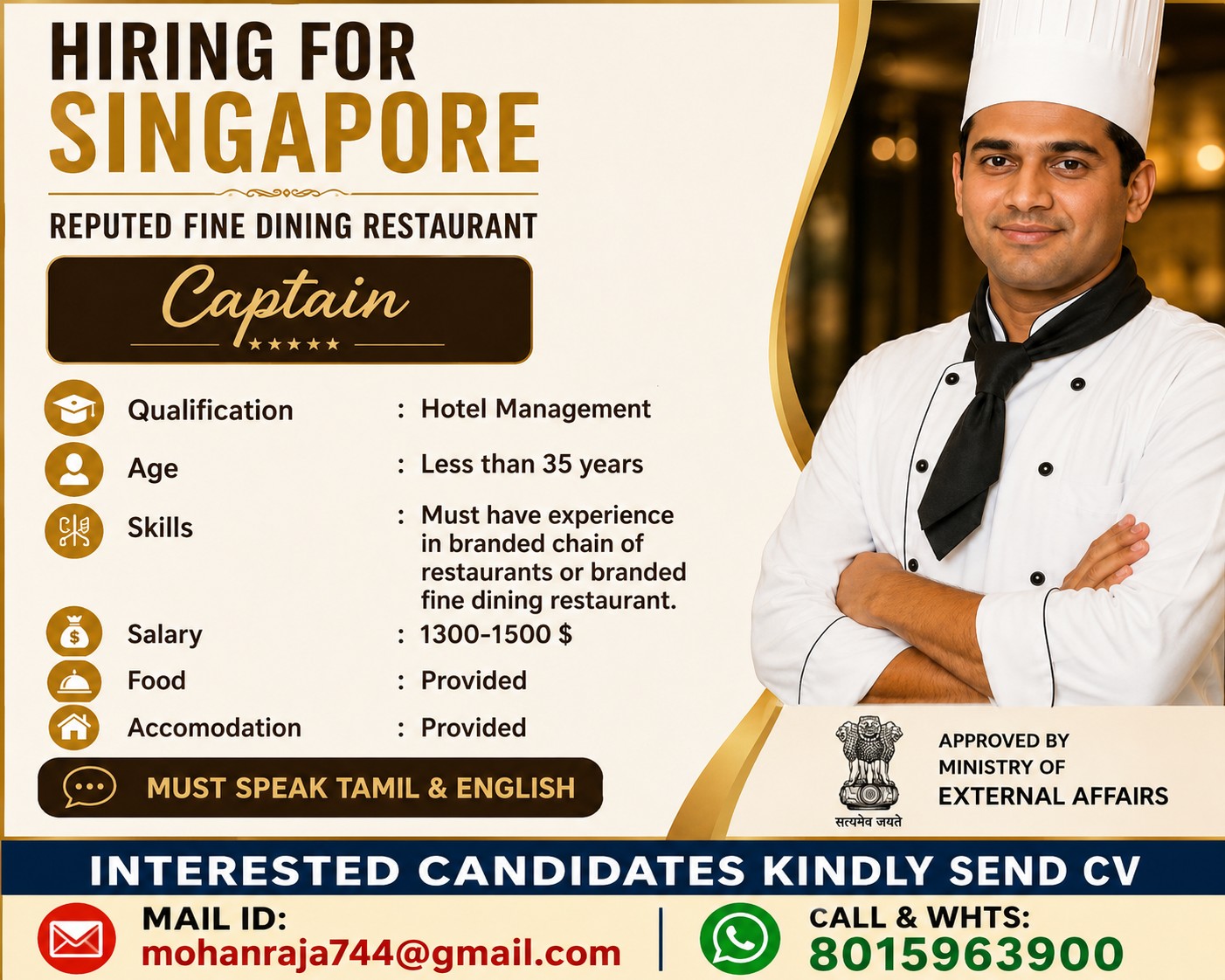 Captain — JUPITER CONSULTANCY, Singapore, Singapore